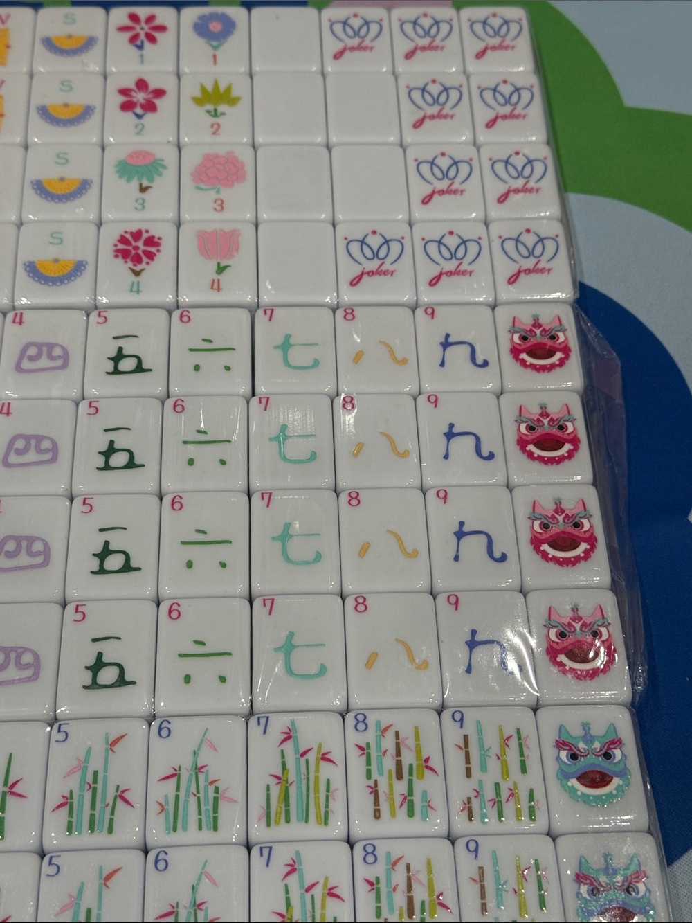 American Mahjong Tile Set - Multi-Color Designs - Picture 5 of 15